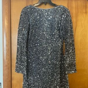H&M Party Sequin Silver Dress